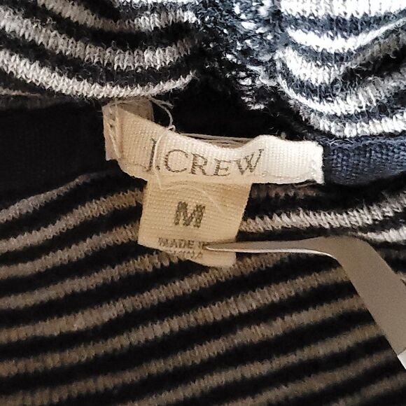 J.Crew 100% Cotton Pullover Hoodie Black And White Women's Medium - Picture 5 of 10